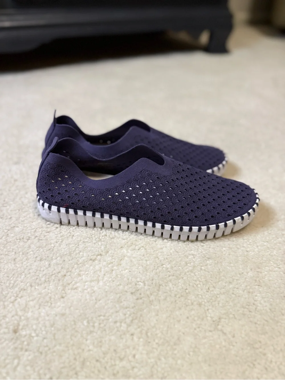 Ilse Jacobsen Women’s Navy Slip-On Sneakers - Picture 4 of 8
